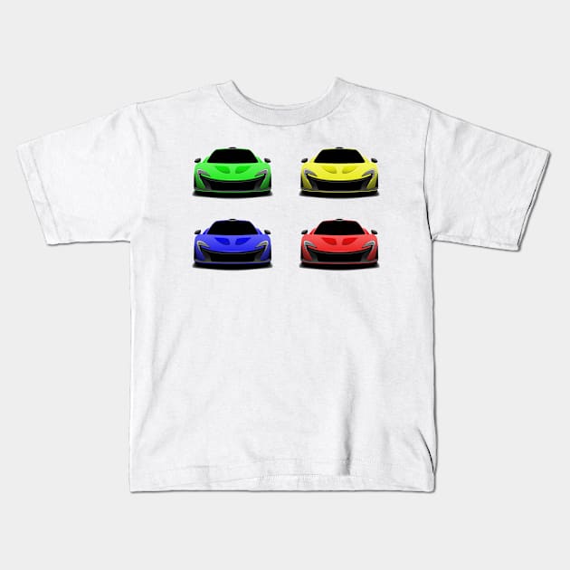 Mclaren P1 - X4 Cars Kids T-Shirt by Car_Designer
